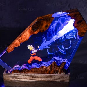 Super anime resin night light, playroom decore for him, unique gift for kids, handmade lamp, father's day gifts, gift for mom
